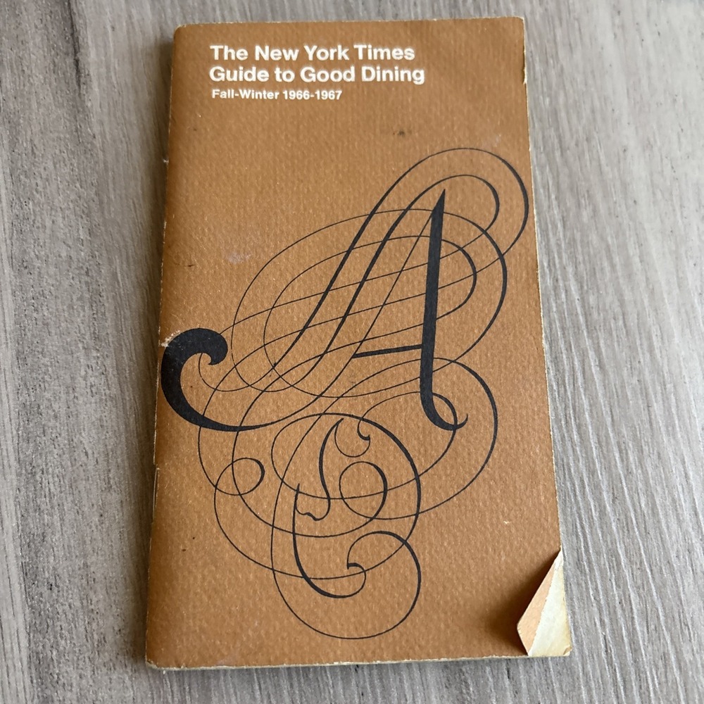 Vintage Rare The New York Times Guide to Good Dining Fall-winter 1966-1967